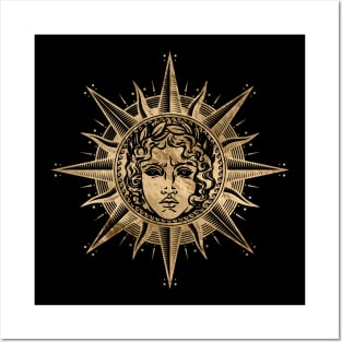 Golden Apollo Sun God Symbol Posters and Art